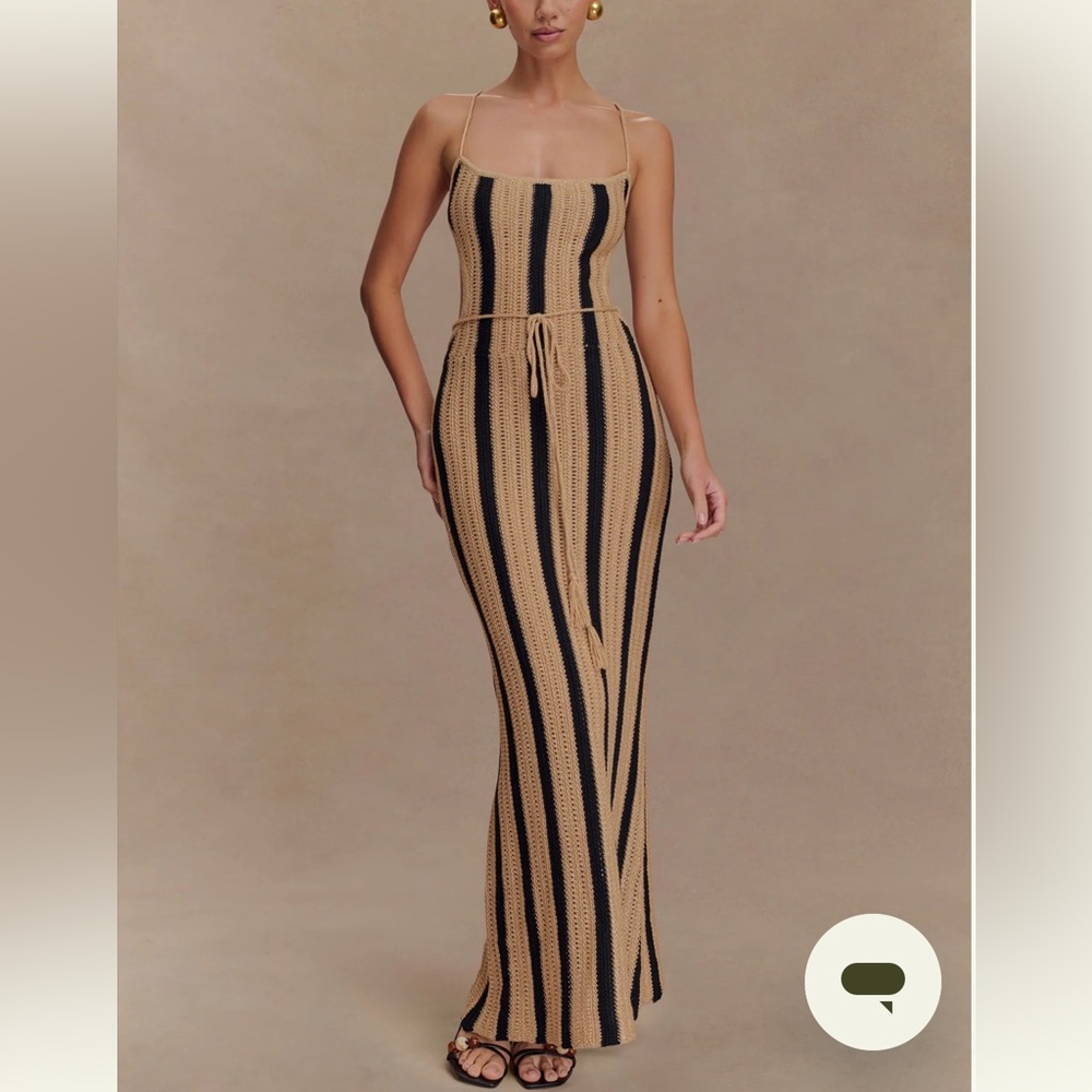 Meshki Shepherd Crochet Maxi Dress